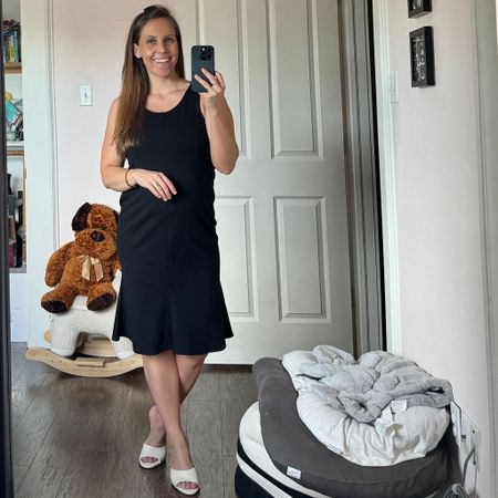 The perfect little black dress for all occasions! Wearing a size small. And these mule heels  are so good! 

#LTKstyletip #LTKshoecrush #LTKbump