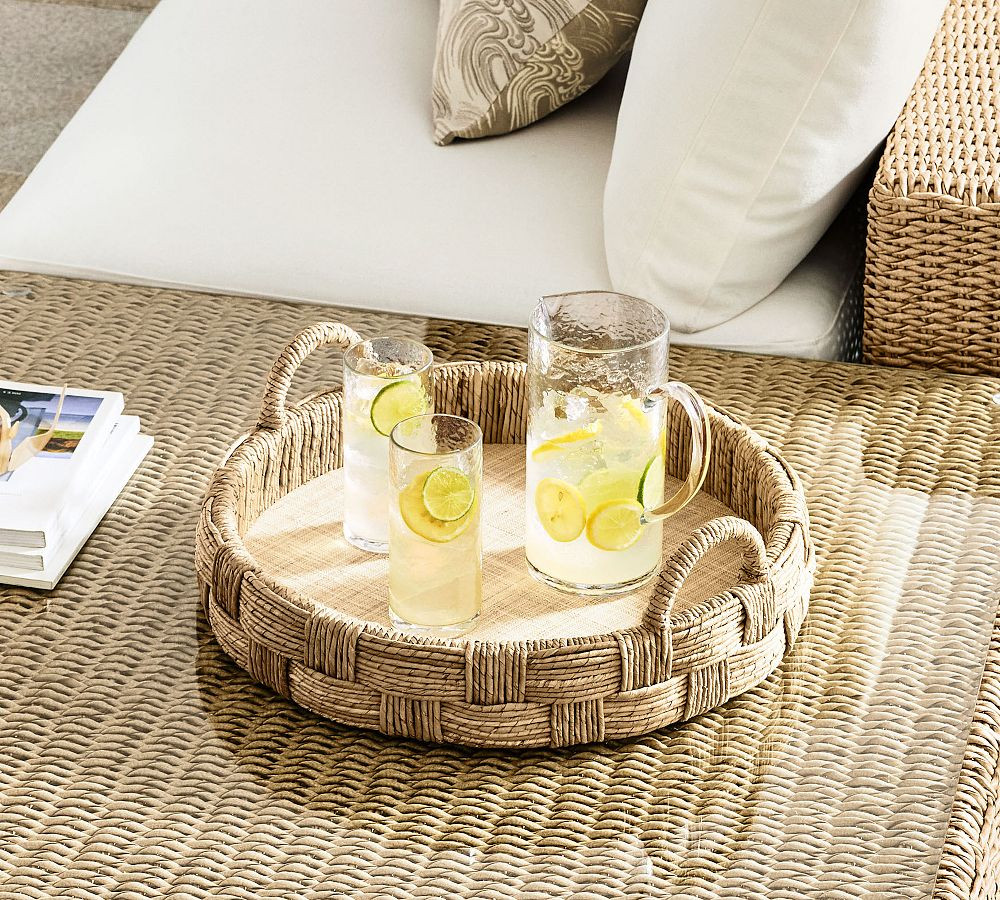 Checkered Basket Weave Tray | Pottery Barn (US)