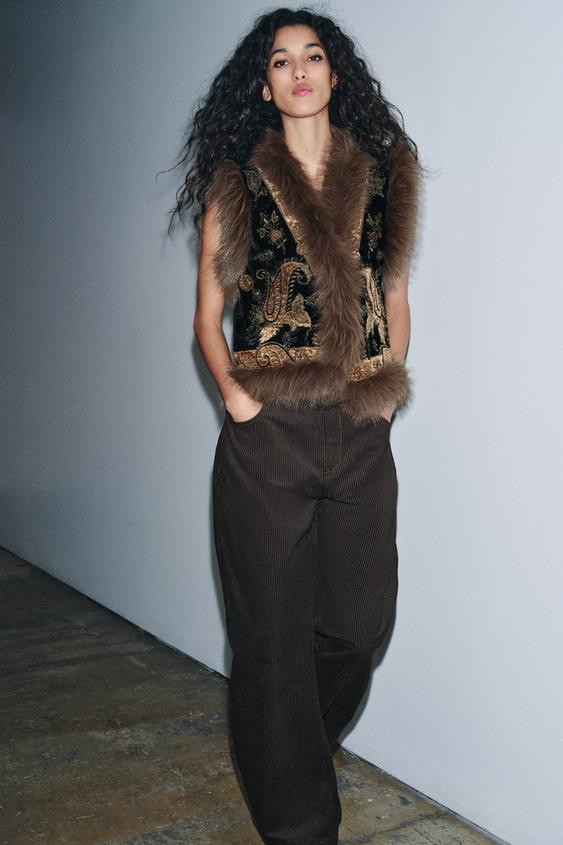 ZW COLLECTION EMBROIDERED VEST LIMITED EDITION | Zara US