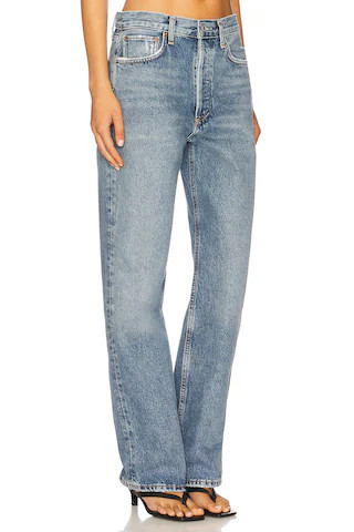 AGOLDE Fran Low Slung Easy Straight Jeans in Invention from Revolve.com | Revolve Clothing (Global)