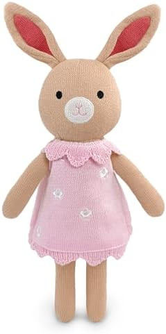 Knitted Bunny Stuffed Animal,11 Inch Stuffed Animal Plush Bunny Cute Animal Rabbit Toy for Kids,S... | Amazon (US)