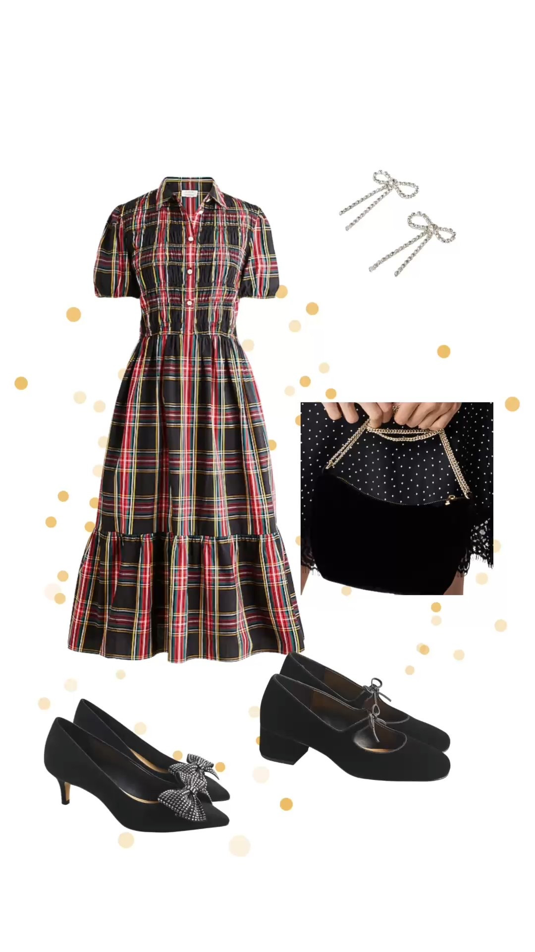 Holiday outfit, tartan dress, sparkle shoes, Mary Jane’s, velvet bag 

#LTKCyberWeek #LTKGiftGuide #LTKHoliday
