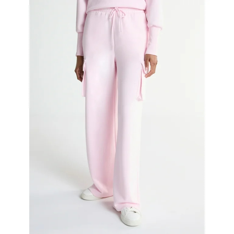 Scoop Women’s and Women’s Plus Ultimate ScubaKnit Wide Leg Cargo Sweatpants, Sizes XS-4X | Walmart (US)