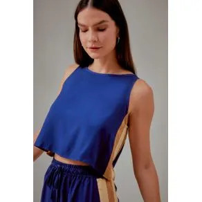 Blusa Tecido Listras AZUL LUNA | OffPremium (BR)