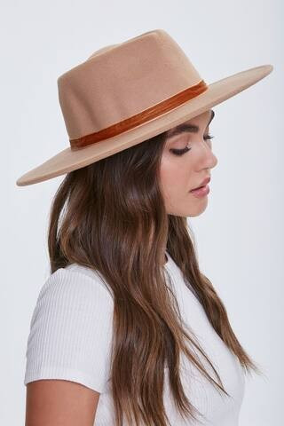 Brushed Velvet-Trim Fedora | Forever 21 (US)