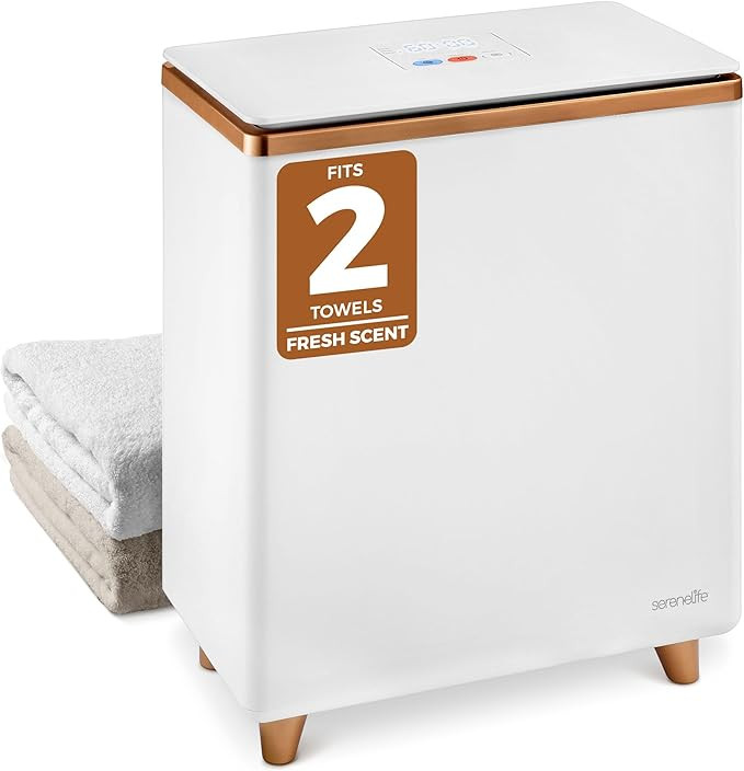 SereneLife Luxury Rectangle Towel Warmer - Spa & Bathroom Heater with Custom Fragrance, Auto Shut... | Amazon (US)