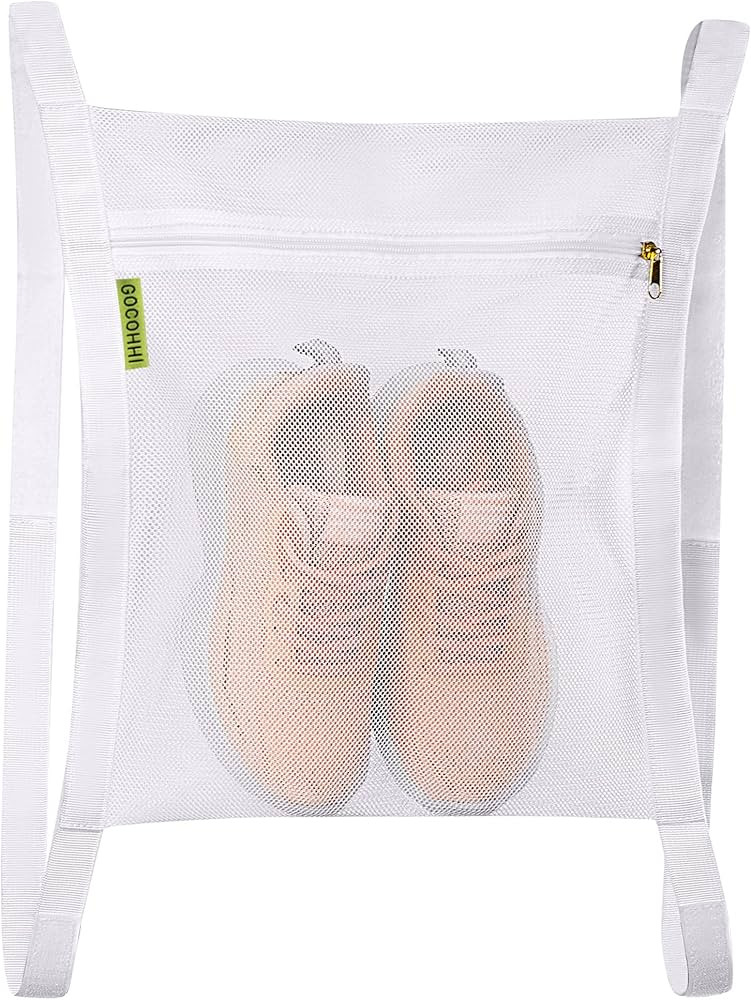 Sneaker Wash & Dry Net Bag for Dryer,15.7x13.8 Inch Large HoneyComber Mesh Bags with Zipper and S... | Amazon (US)