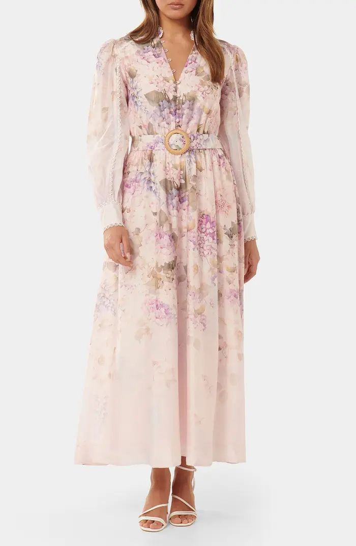 Peyton Belted Long Sleeve Button Front Maxi Dress | Nordstrom