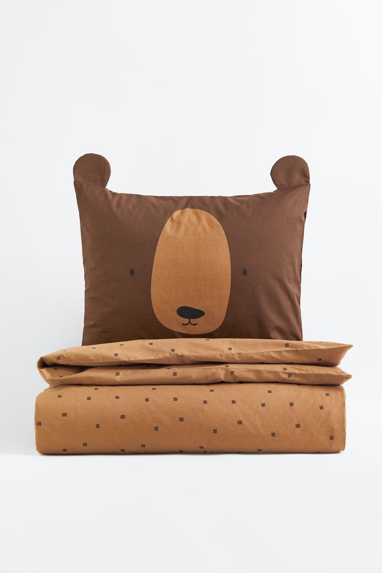 Conjunto de funda nórdica - Marrón/Oso - HOME | H&M ES | H&M (FR, IT, ES, PT, BE)