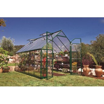 Canopia by Palram Balance 12-ft L x 8-ft W x 7.5-ft H Green Greenhouse | Lowe's
