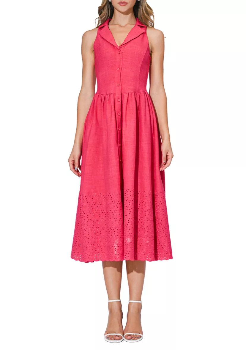 Women's Anastatia Embroidered Halter Midi Dress | Belk