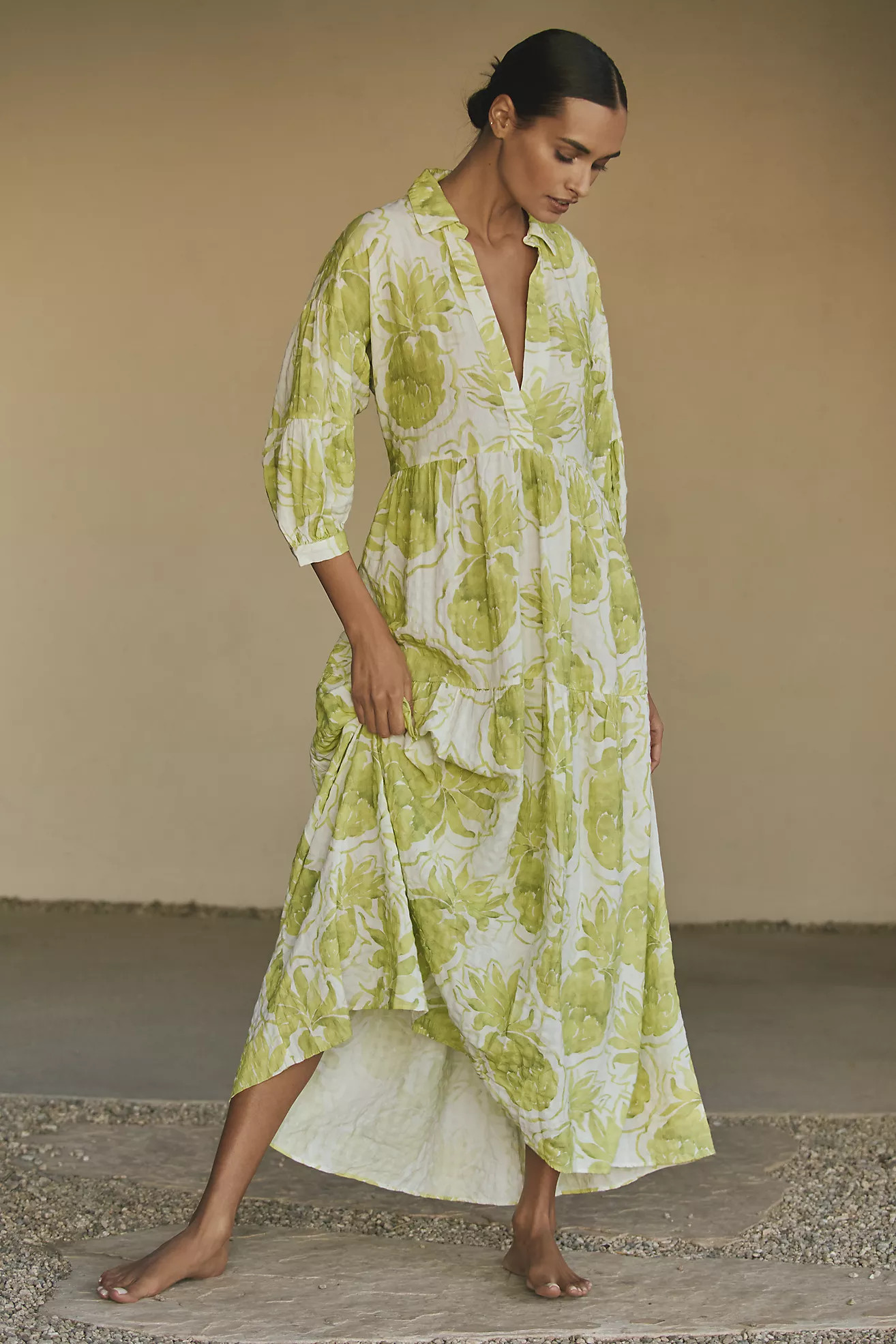 The Carolita Printed Tiered Shirt Dress | Anthropologie (US)