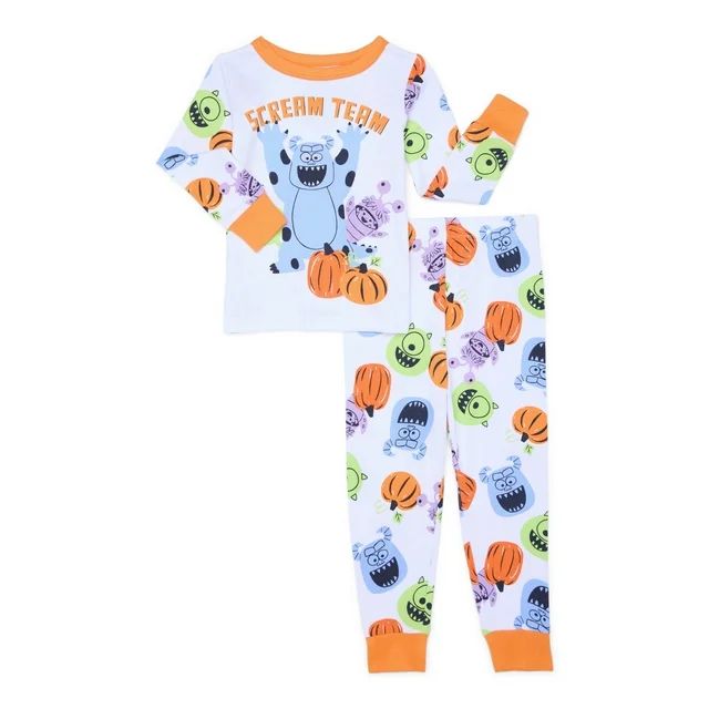 Character Toddler Halloween Glow in the Dark Pajama Set, 2-Piece, Sizes 12M-5T | Walmart (US)