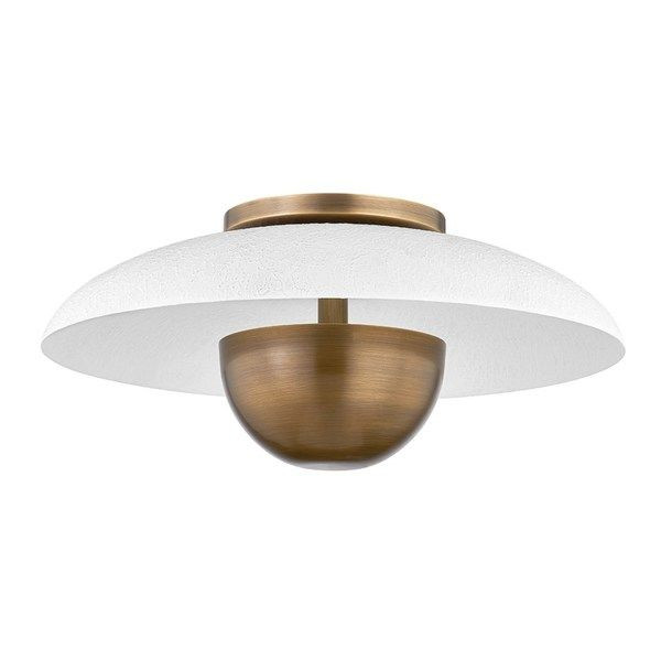 Noah 1 Light Patina Brass Flush Mount | Scout & Nimble