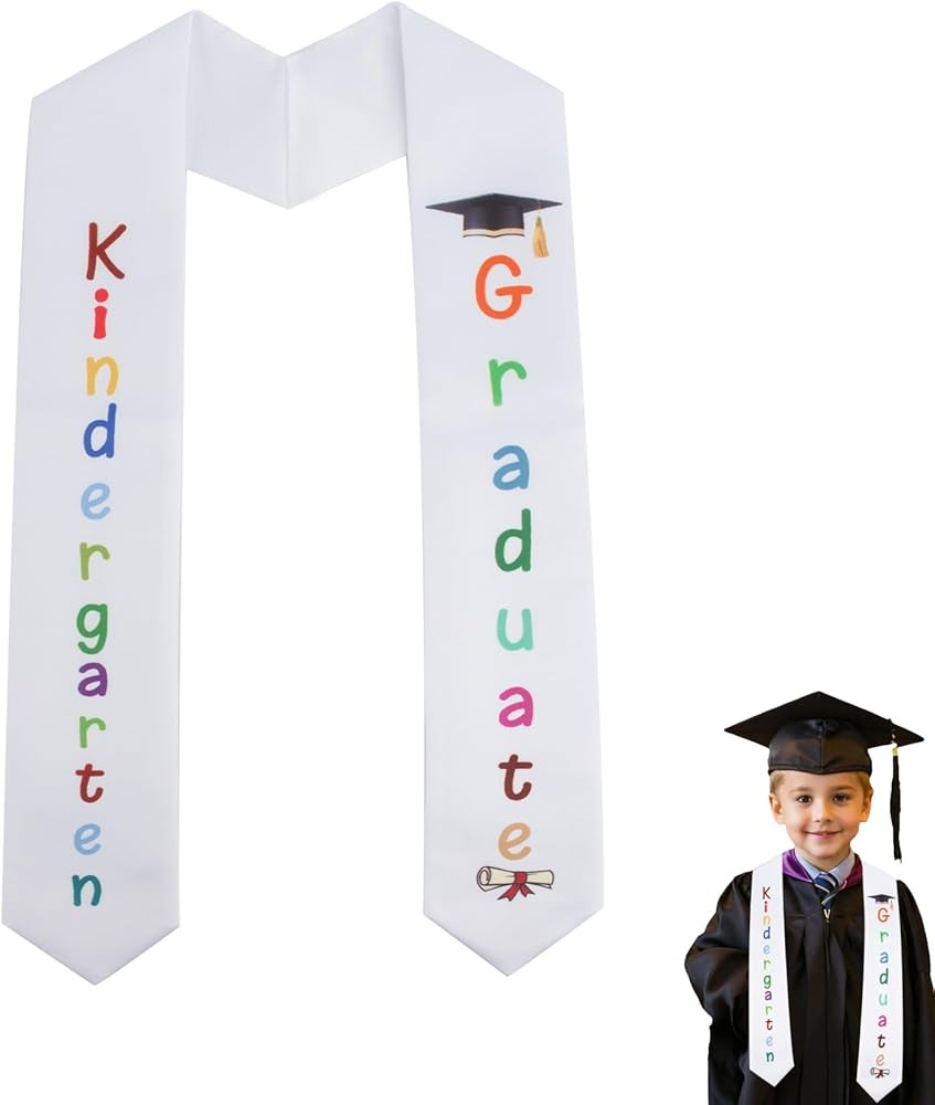 Kindergarten Preschool Graduation Stole, Unisex Kindergarten Preschool Graduation Sash Class of 2... | Amazon (US)