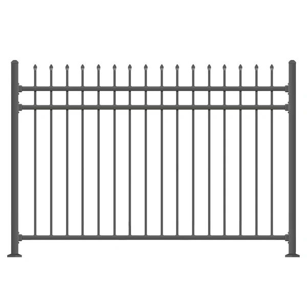 5 ft. H x 6.5 ft. W Sharp Pickets Metal Fence Panel | Wayfair Professional