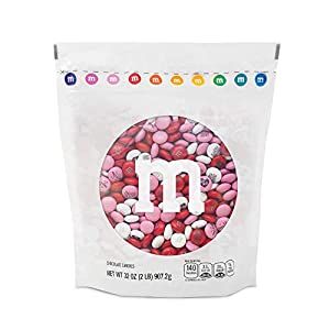 M&M'S Pre-Designed Smooches Milk Chocolate Candy - 2lbs of Bulk Candy in Resealable Pack for the ... | Amazon (US)
