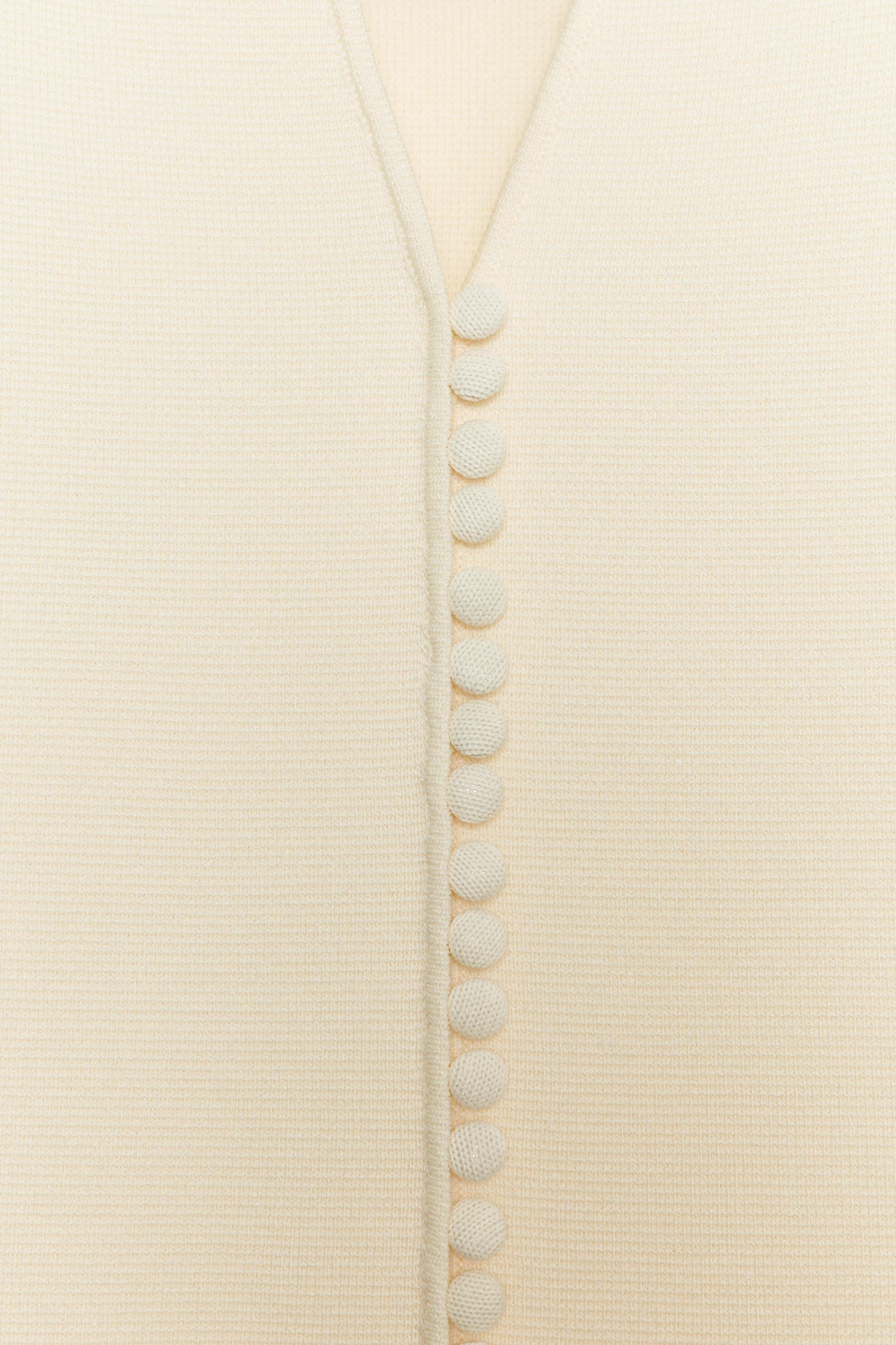 COVERED BUTTON KNIT WAISTCOAT | Zara UK