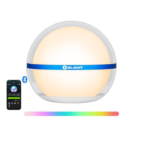 OLIGHT Sphere Smart Night Light, 75 lumens Stepless Dimming Table Lamp with Remotely APP Control, Magnetic Rechargeable RGB Ambient Lighting for Sleeping, Reading, and Relaxation | Amazon (US)