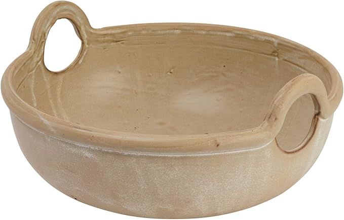Bloomingville Stoneware Handles, Tan Reactive Glaze Serving Bowl | Amazon (US)