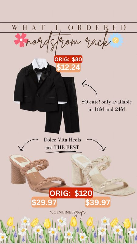 Nordstrom rack deals, dolce vita heels, baby boy tuxedo, Nordstrom rack clearance, on sale, women’s fashion, summer heels, spring heels

#LTKfindsunder50 #LTKshoecrush #LTKsalealert
