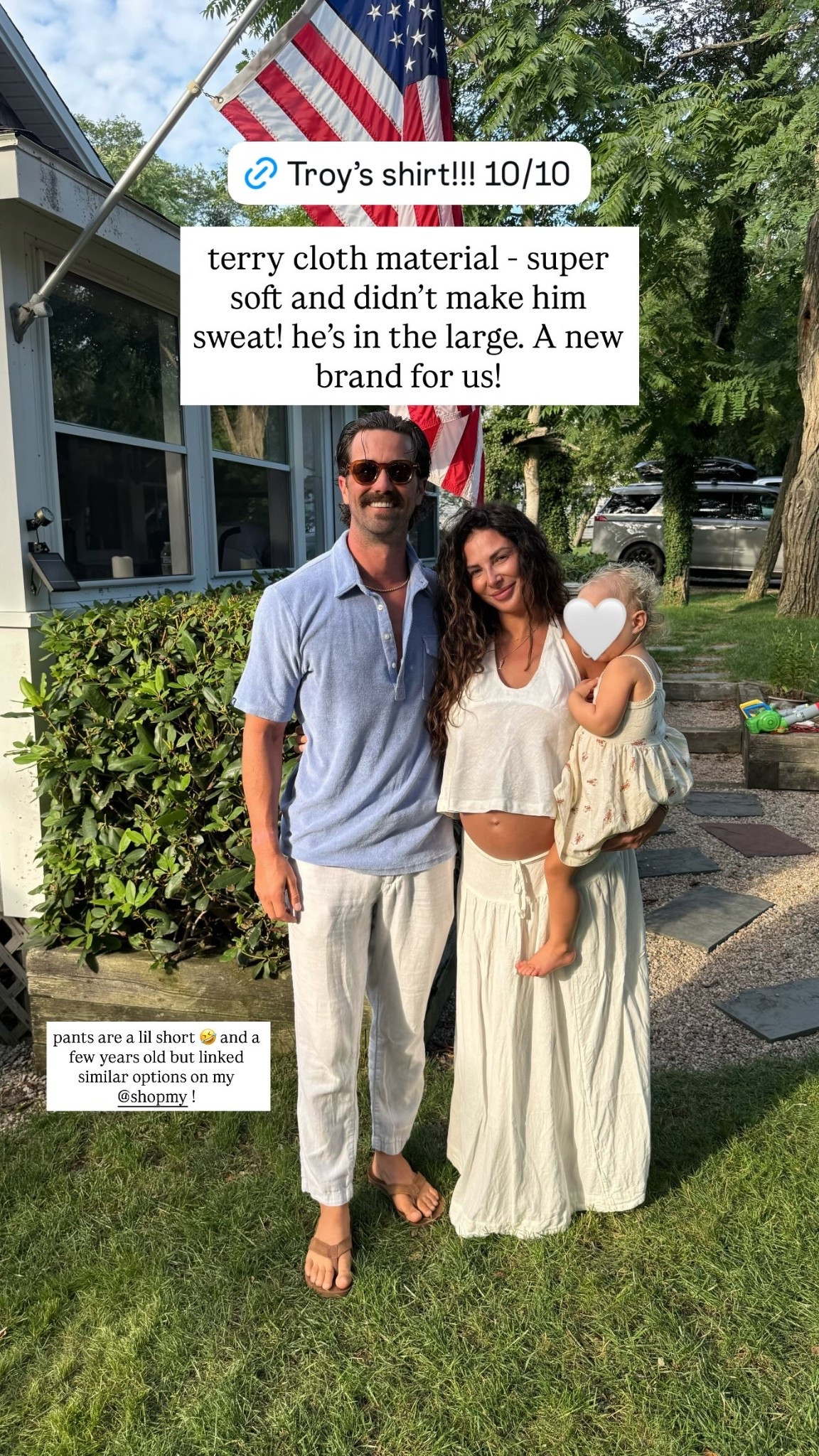 🤍 terry cloth material - super soft and didn’t make him sweat! he’s in the large. A new brand for us! @criquetshirts  pants are a lil short 🤣
I’m wearing the small in the white set