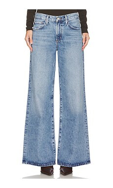 AGOLDE Clara Low Rise Baggy Flare in Signal from Revolve.com | Revolve Clothing (Global)