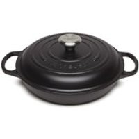Le Creuset Signature Cast Iron Shallow Casserole Dish - 26cm - Satin Black | The Hut (UK)
