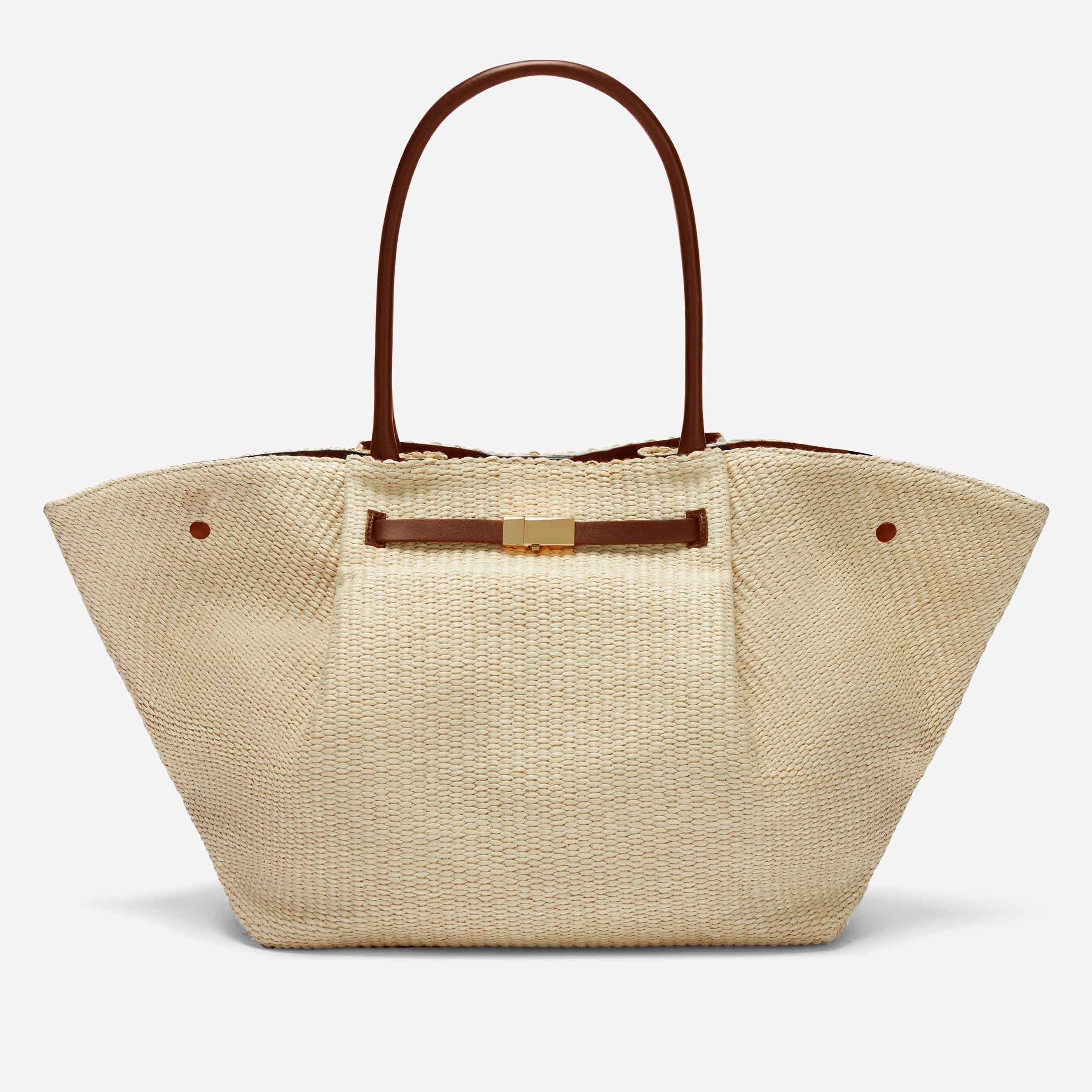 The New York | Natural Raffia Tan Smooth | DeMellier | DeMellier
