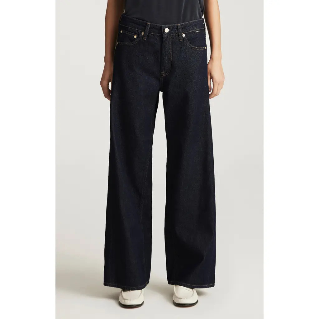 Mavi Jeans Siena High Waist Ankle Wide Leg Jeans in Rinse Classic Denim at Nordstrom, Size 29 32 | Nordstrom