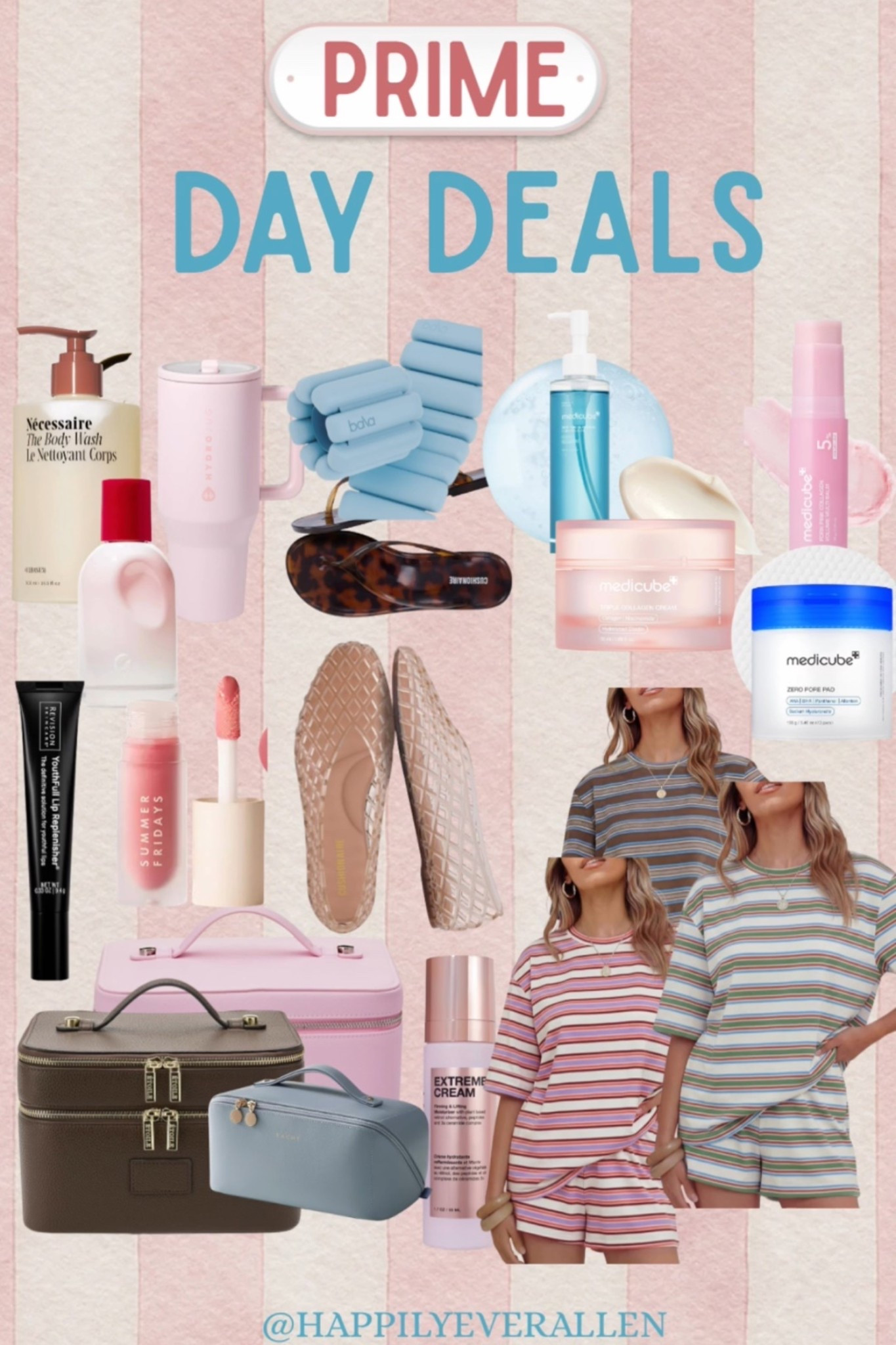 Amazon prime day deals-influence picks! Skin care, striped sets, jellies, scents, cosmetic bags, and more!