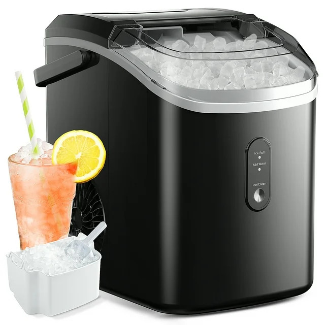 Simzlife Nugget Ice Maker Countertop with Handle, Ready in 6 Mins with Chewable Ice, 34lbs/24H, S... | Walmart (US)