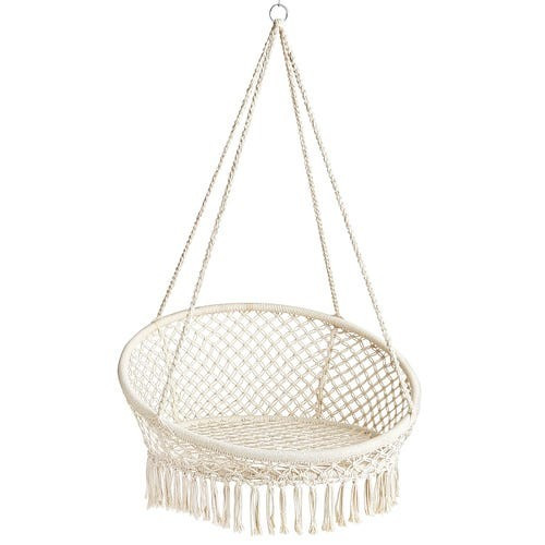Macrame Natural Small Hanging Saucer Chair | Pier 1 Imports