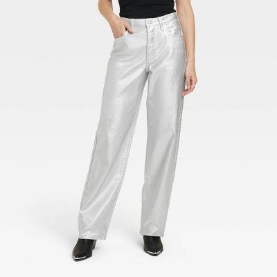 Women's Mid-Rise 90's Baggy Jeans - Universal Thread™ Metallic Wash | Target