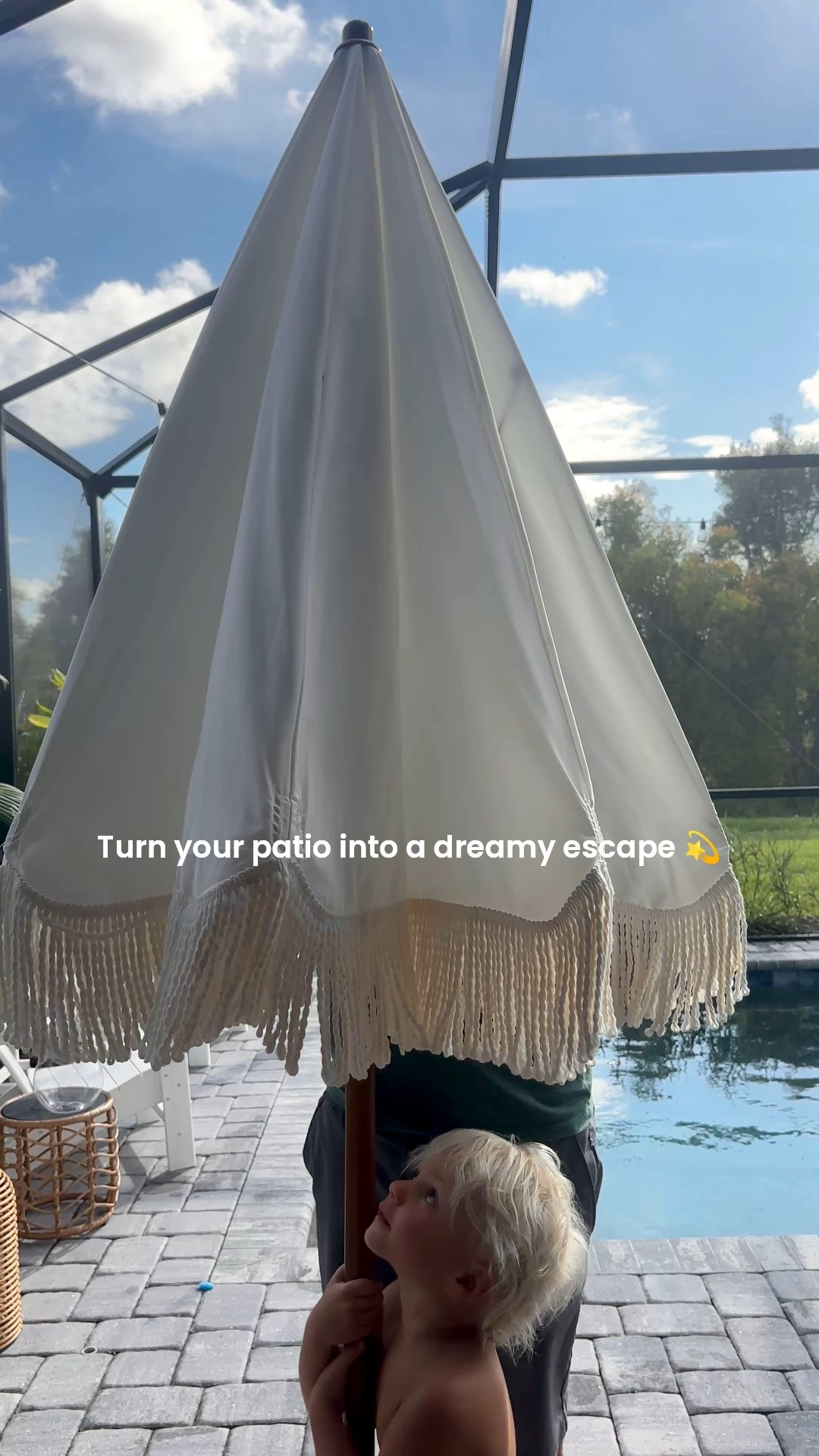 ☀️ Shade, but make it boho chic ✨
This fringe-trimmed umbrella isn’t just practical…it’s a whole vibe for your patio! 

#LTKHome