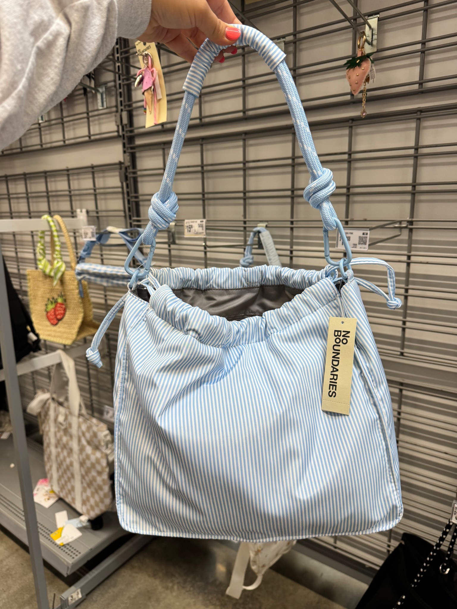 Who knew Walmart had the perfect summer tote?! Blue and stripes are so IN  