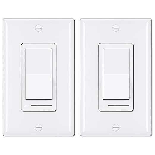 BESTTEN 2 Pack Dimmer Light Switch, Universal Lighting Control, Single Pole or 3 Way, Compatible ... | Amazon (US)