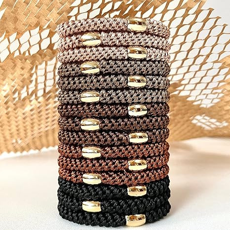 Tanha 15Pcs Hair Ties for Women, Hair Elastics for Thick Hair, Strong Stretchy Ponytail Holders, ... | Amazon (US)