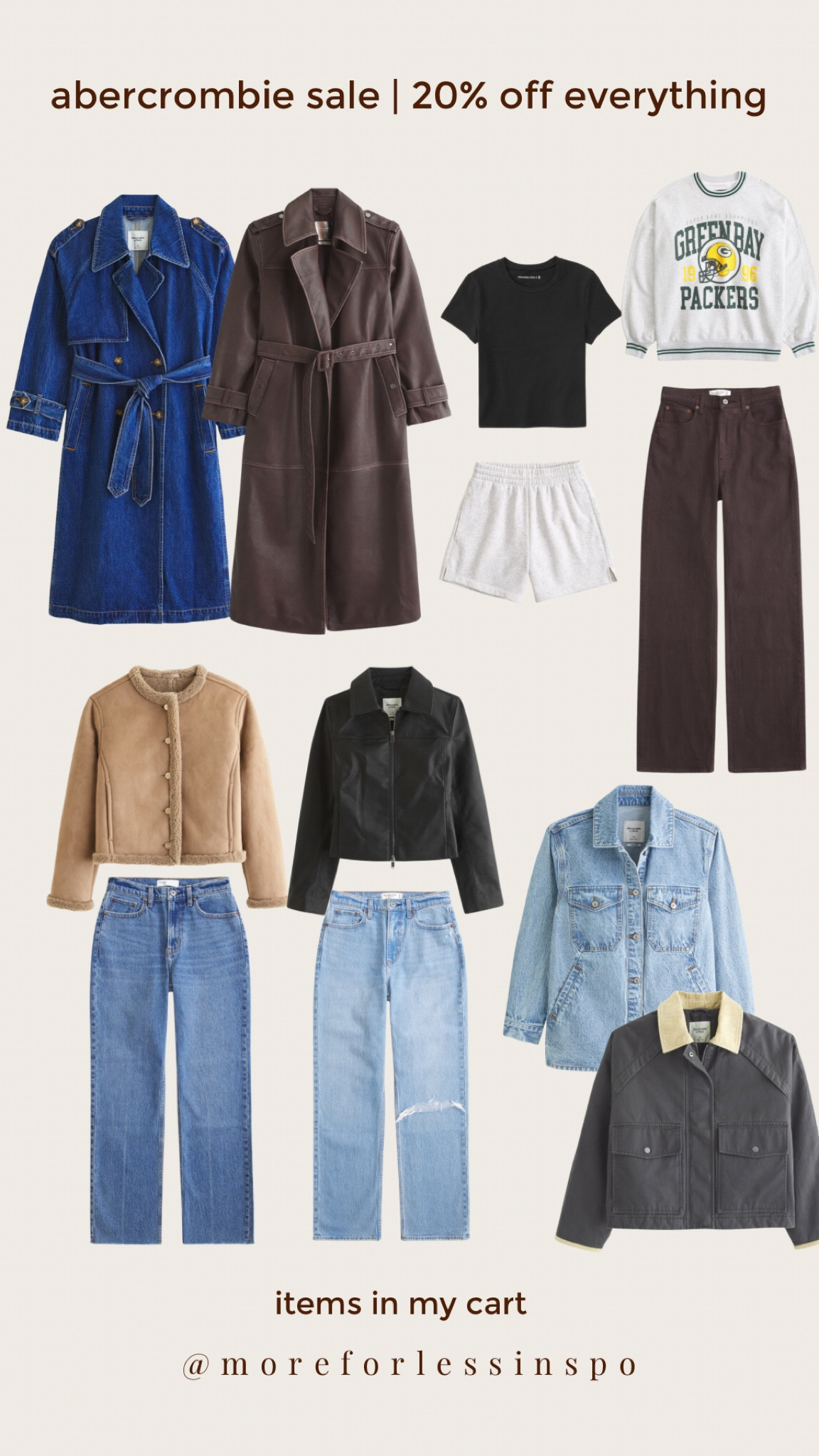 Items in my cart! 
#abercrombie #falloutfits #falloutfitideas #fallfashion #jackets #coats #fall

#LTKStyleTip #LTKFallSale #LTKSeasonal