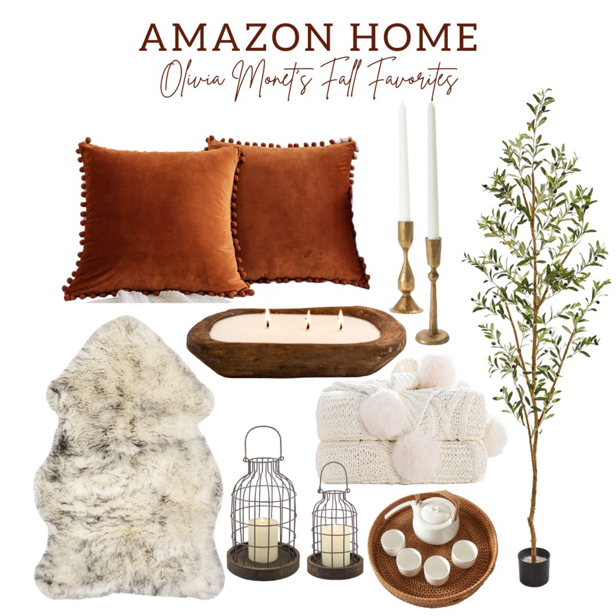 Shop my Amazon Home fall favorites! Burnt orange pillows, cozy neutral’s & candles galore 🕯🍁🍂🍄


#fallthrowpillows #sheepskinrug #olivetree #fauxolivetree #throwblanket #wickertray #lanterns #accessories #fallaccessories #tapercandleholder

#LTKSeasonal #LTKHalloween #LTKhome