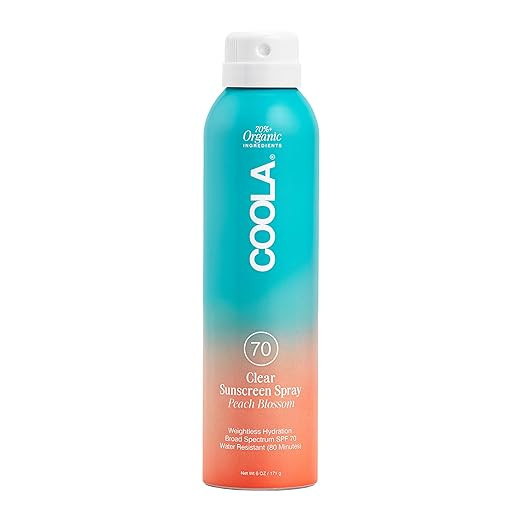 COOLA Organic Sunscreen SPF 70 Sunblock Spray, Dermatologist Tested Skin Care for Daily Protectio... | Amazon (US)
