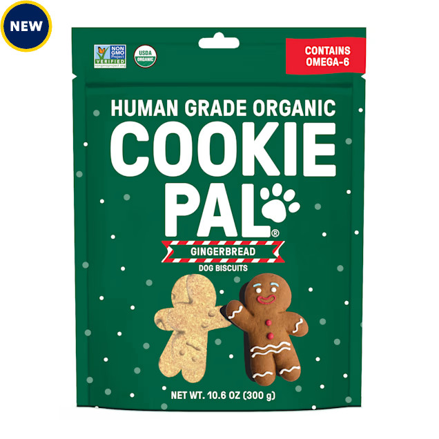 Cookie Pal Organic & Human Grade Gingerbread Biscuit Dog Treats, 10.6 oz. | Petco