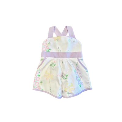 Ruthie Romper - Old South Snapdragon with Lauderdale Lavender | The Beaufort Bonnet Company