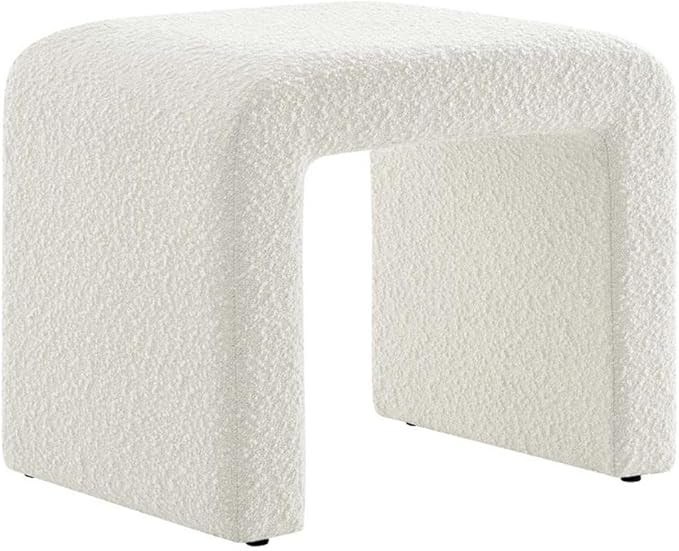 Modway EEI-6737-IVO Simba Boucle Fabric Waterfall Stool, Ivory | Amazon (US)