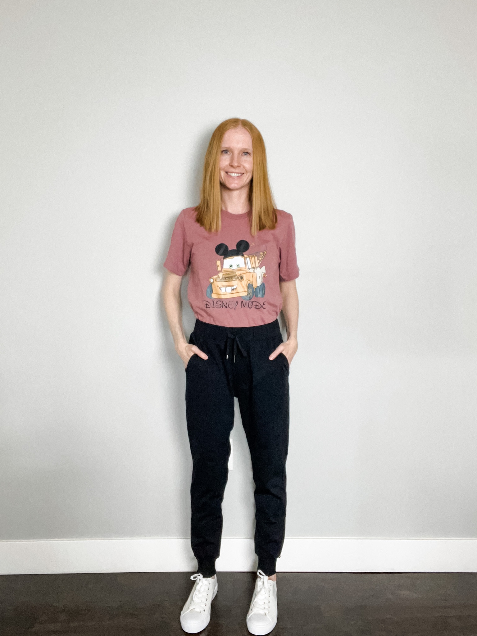 Disney outfit, women’s fashion, Disneyland outfit, Disney World outfit, disney fashion, jogger pants, black joggers outfit, Mater shirt, disney shirt, casual outfit, how to style joggers, summer fashion  

#LTKstyletip #LTKfit #LTKunder50