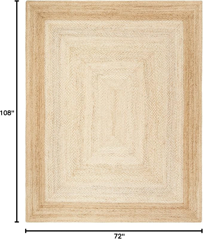 SAFAVIEH Natural Fiber Collection Area Rug - 6' x 9', Natural & Ivory, Handmade Farmhouse Boho Co... | Amazon (US)