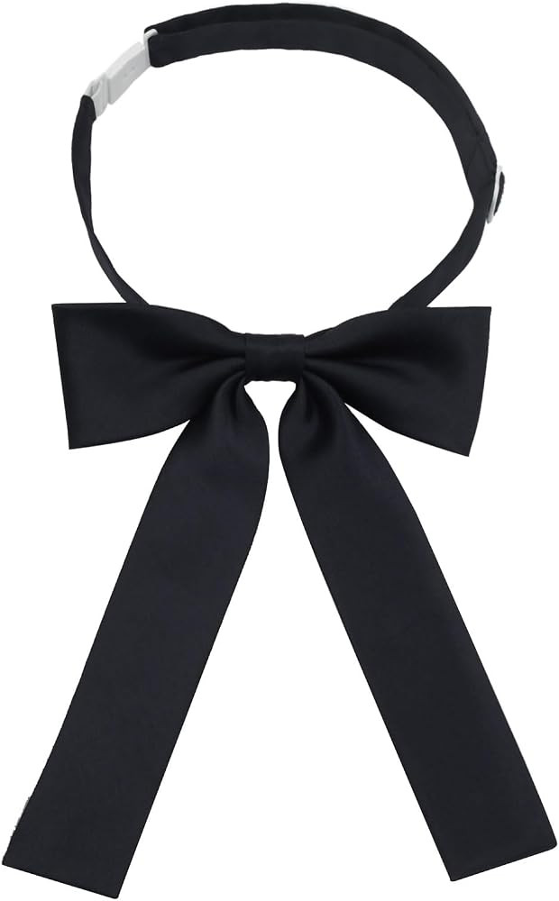 Mantieqingway Bow Ties for Women/Girls, Pre-tied Adjustable Bowties Solid Color Polyester Bow Tie... | Amazon (US)