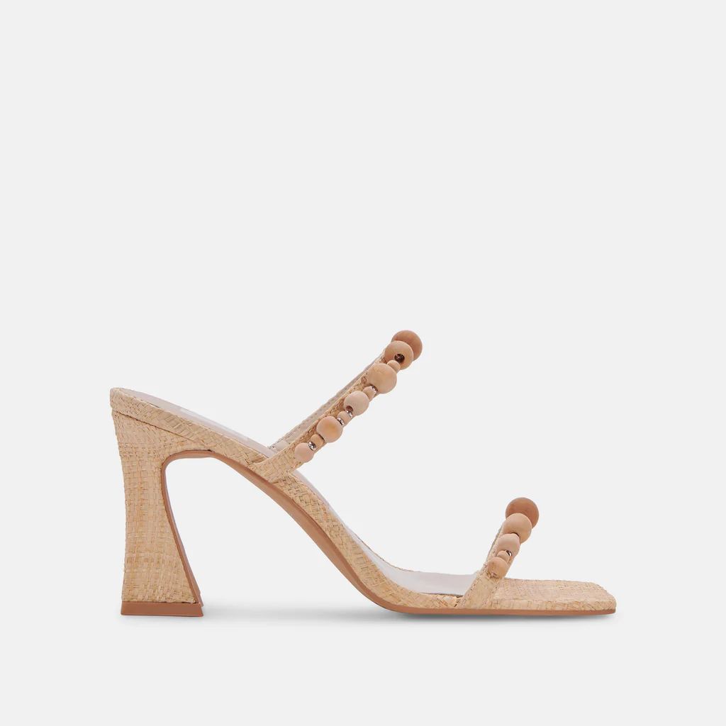 NAJA HEELS BEACHWOOD RAFFIA | DolceVita.com