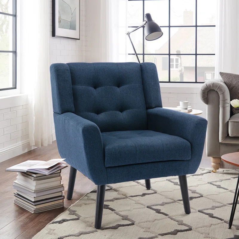 Tufted Upholstered Wide Back Armchair | Wayfair North America