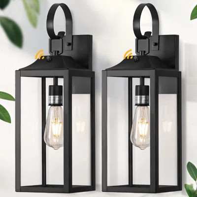 19" Large Dusk to Dawn Outdoor Lighting 2 Pack, Outdoor Wall Lights Wall Sconce | Wayfair North America